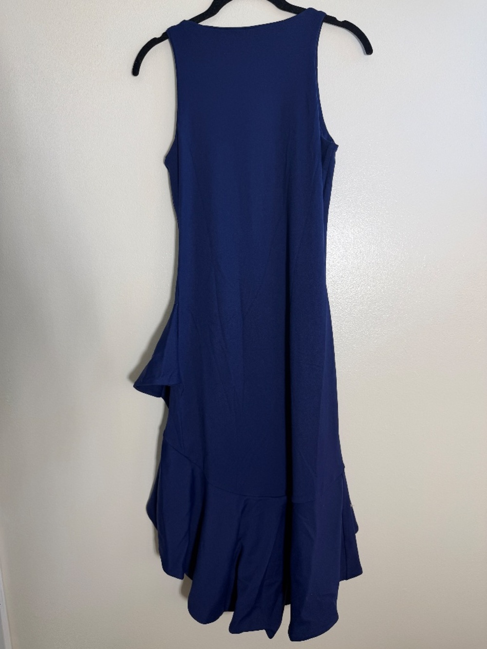 Susana Monaco Deep Sea Ruffle High Low Cocktail Dress Blue NWT Size M - Picture 4 of 6